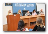 Prijem male gradonačelnice i odeljenja VI-1 u Opštini Beočin